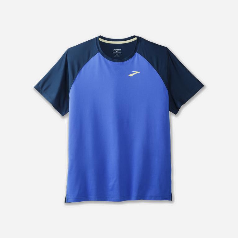 Brooks Run Within Mens Short Sleeve Running Shirt Ireland Bluetiful/Indigo Rush/Navy (OQDI-83509)